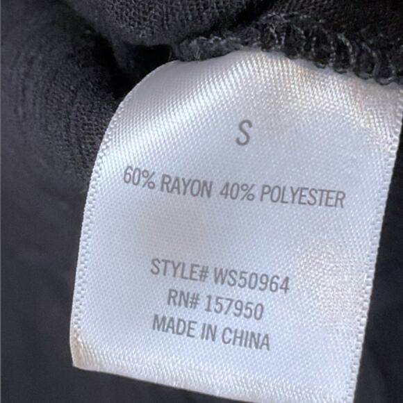 Jun & Ivy Black Boho Chic Embroidered Gauze Dress Womens Sz S Peasant V-Neck - Picture 12 of 12